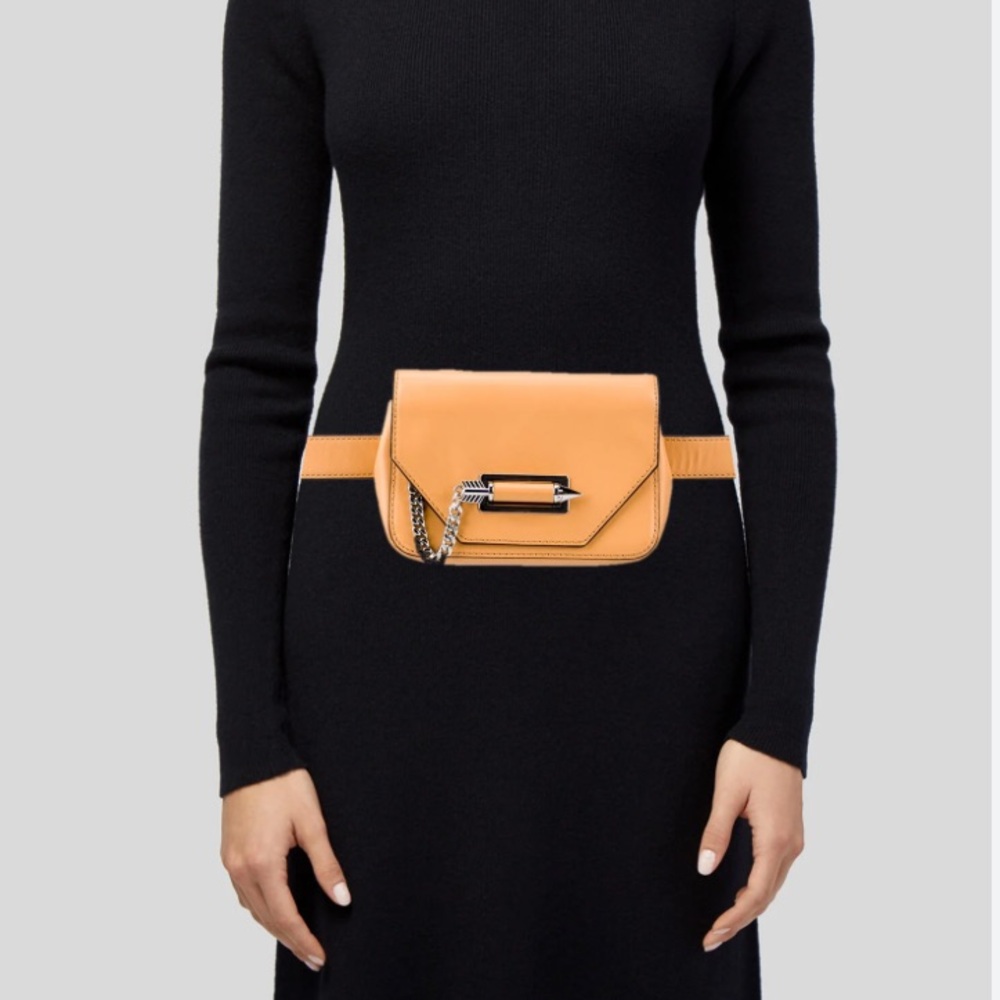 Mackage Ochre Devin Belt Bag Yellow Leather